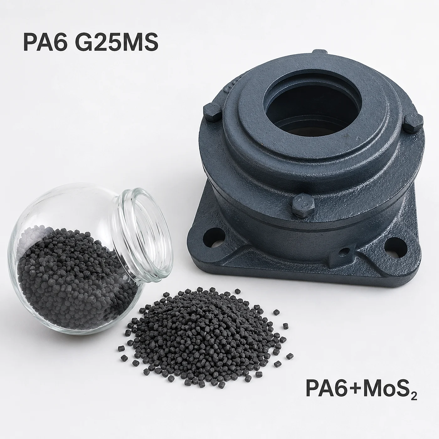 DGK-PA6 G25MS MoS2 PA6 bushing gear and wear part applications