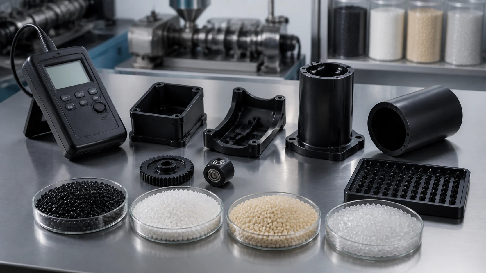 Leitfähige Kunststoffteile und Pellets müssen nach realer Last, Oberfläche und Prozess gewählt werden.