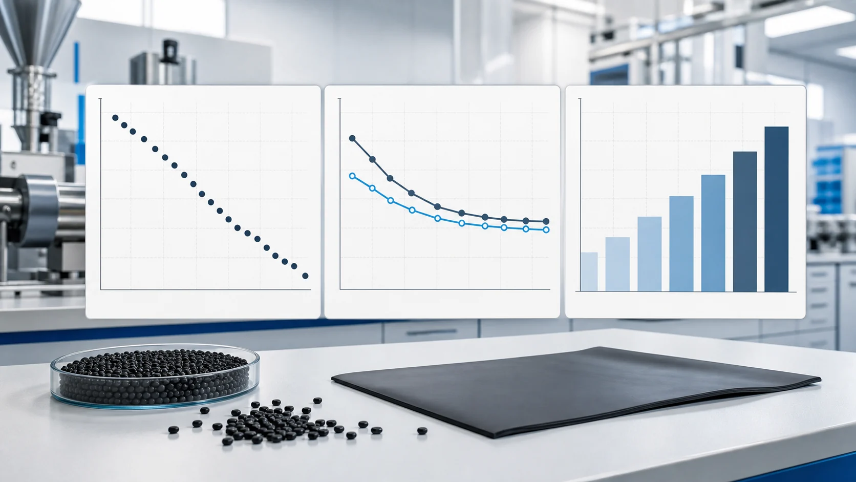 No-text engineering charts for surface defects, resistance consistency and extrusion run time