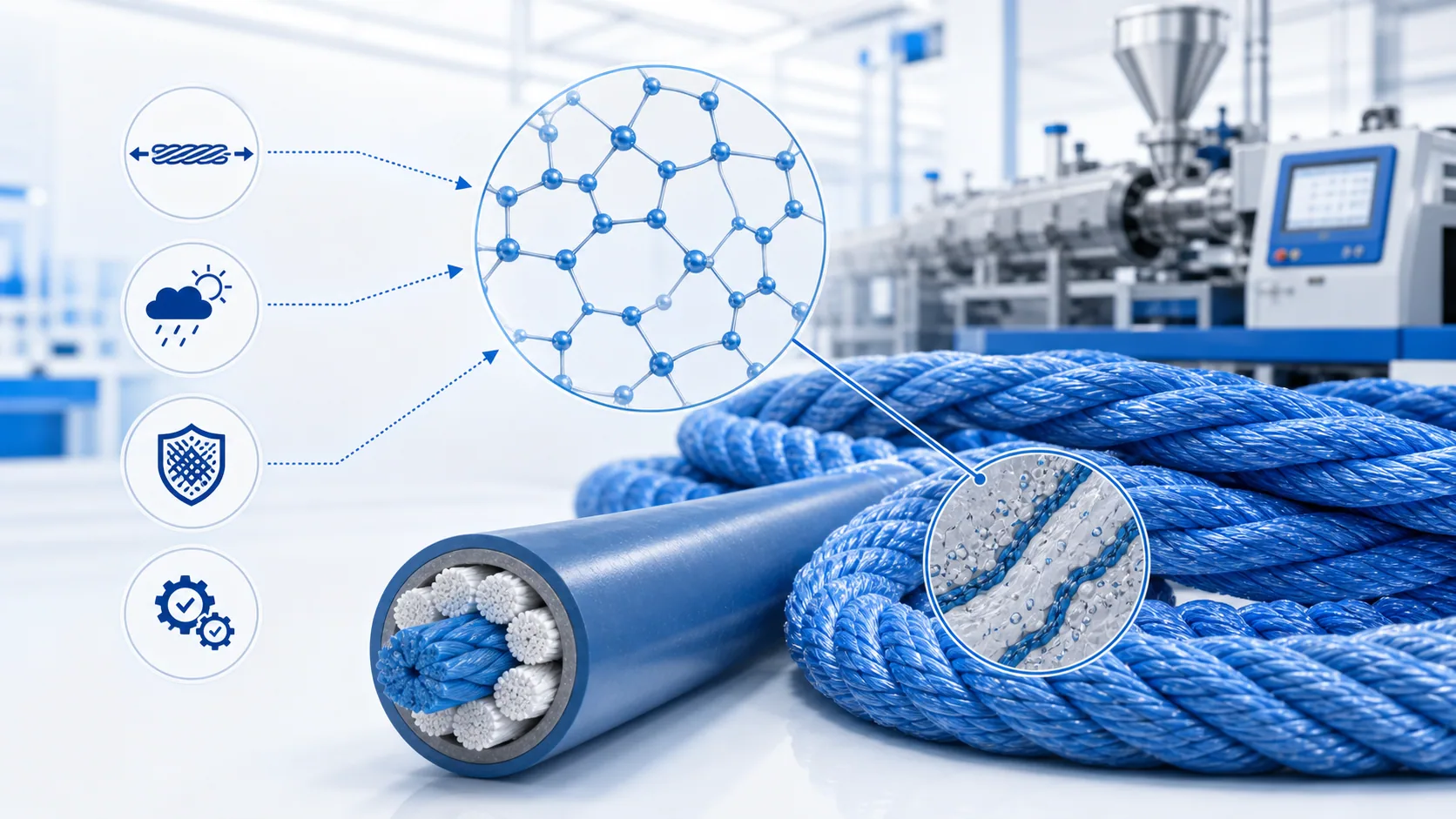 Technical process illustration for Modified HDPE Solution for Steel Wire Rope and Cable Applications