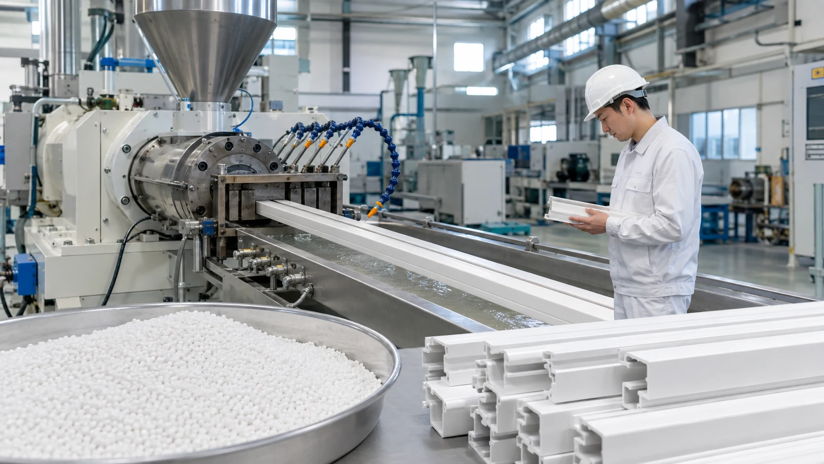 Ausblühen antistatischer Additive in weißem Hart-PVC und die DEYU DGK-PVC KJD789JC Lösung